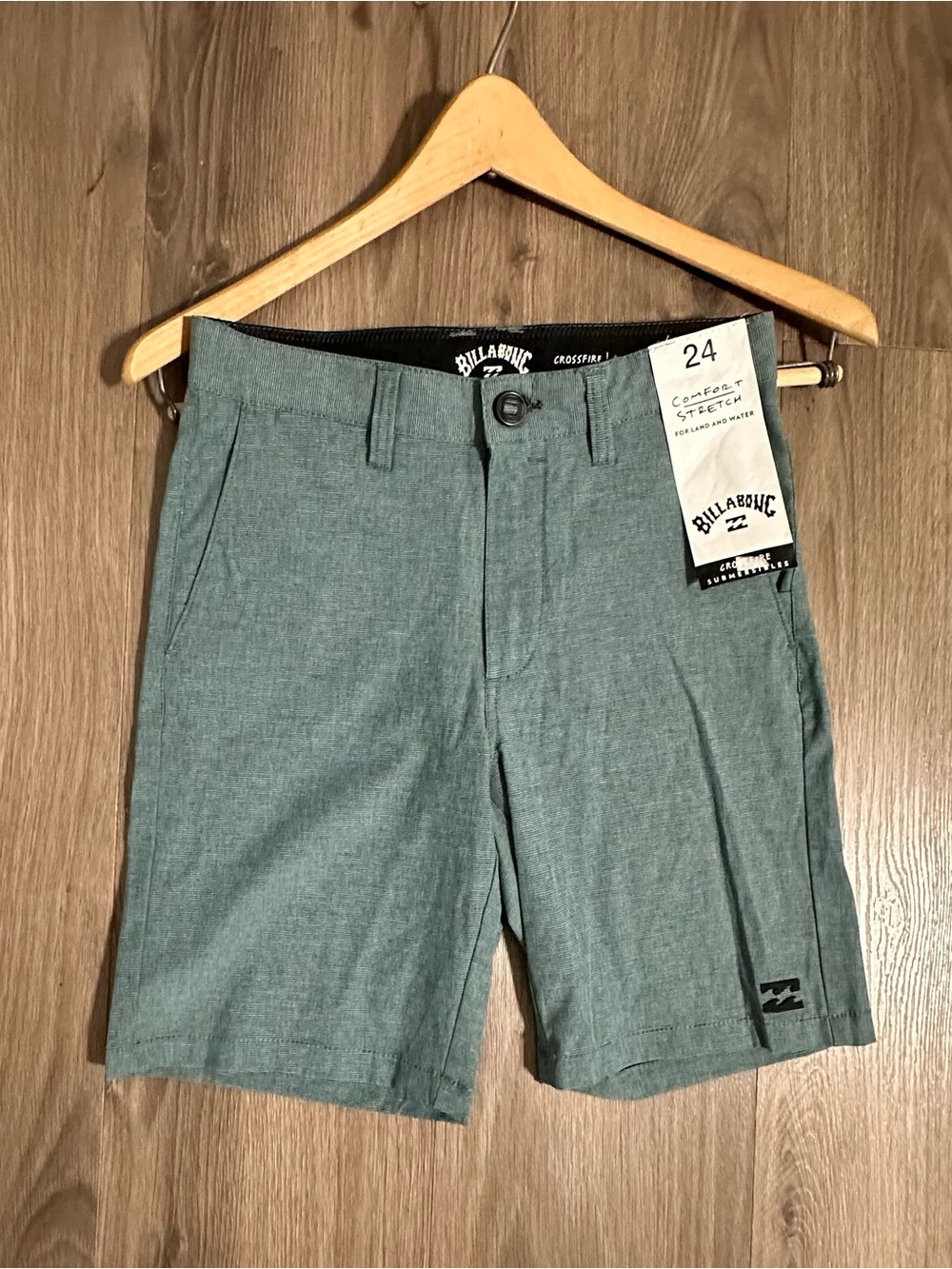 Billabong Cotton Shorts Flat Front Stretch Hybrid Land & Water Cotton Blend